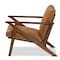 Baxton Studio Bianca Mid-Century Modern Walnut Brown Finished Wood and Tan Faux Leather Effect Lounge Chair 190-11392-ZORO - alternate 9